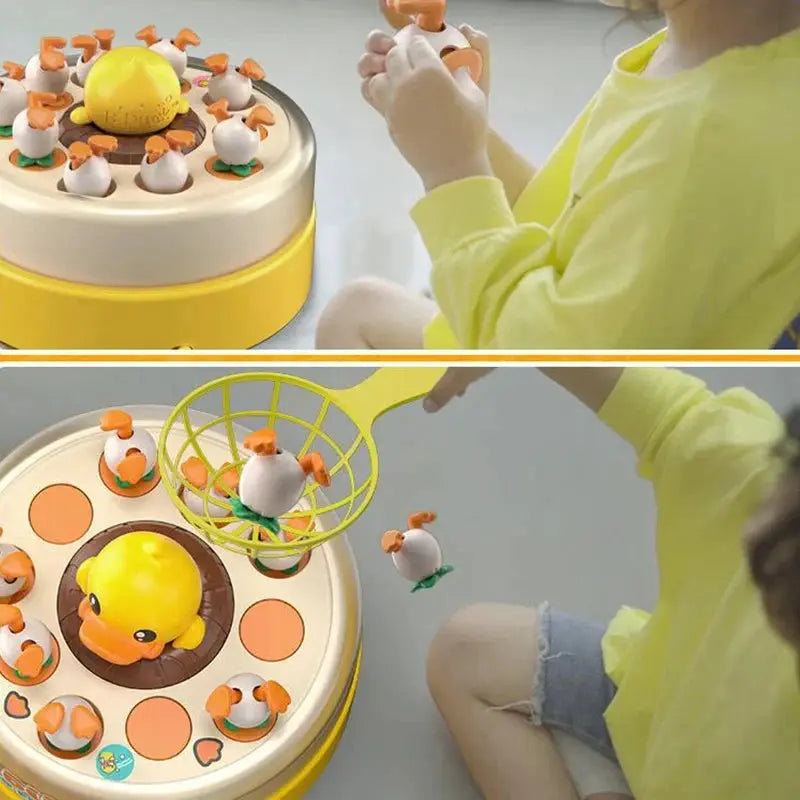 Children's Yellow Bouncing Duck Toy, Spinning Concentration Training Puzzle, Parent-Child Interactive Toy for Better Focus Daily Finds