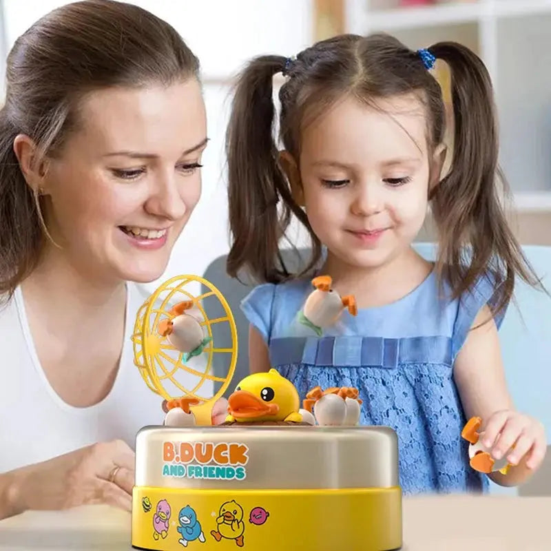 Children's Yellow Bouncing Duck Toy, Spinning Concentration Training Puzzle, Parent-Child Interactive Toy for Better Focus Daily Finds