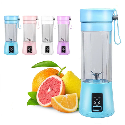 380Ml Electric Juicer Bottle, Fruit Vegetable Blender, Portable Smoothie Maker Mixer Bottle, Rechargeable Blender Bottle, White
