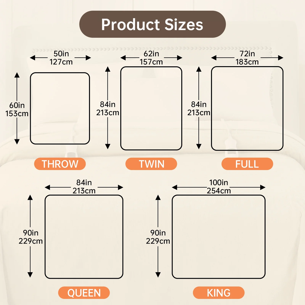 Heated Blanket Queen Size, Washable Heated Blanket Electric, Electric Blanket, Charcoal Gray, 84