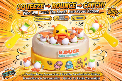 Children's Yellow Bouncing Duck Toy, Spinning Concentration Training Puzzle, Parent-Child Interactive Toy for Better Focus